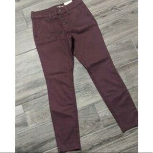 Universal Thread Mid-rise Skinny Burgundy Pants